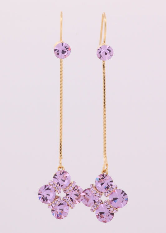Purple Crystal Gold Chain