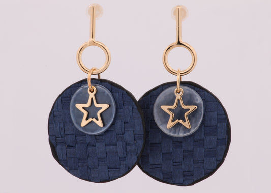 Gold Star Blue Circle Disc