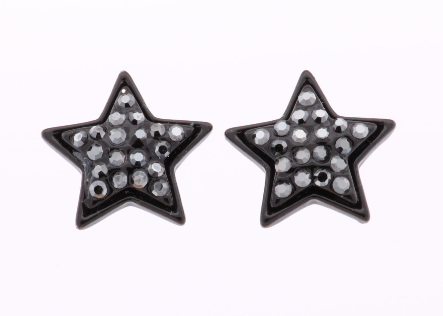 Black Star Earrings Beads