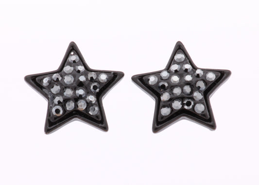 Black Star Earrings Beads