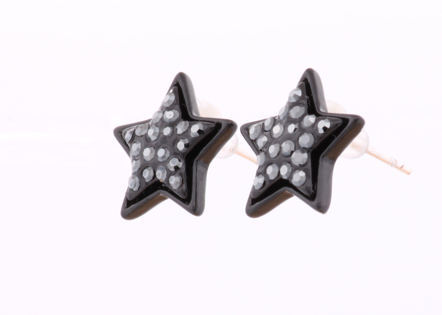 Black Star Earrings Beads