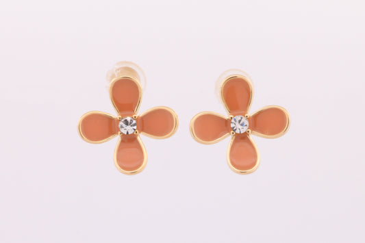 Peach Fan Earrings