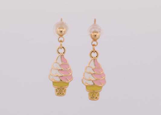 Pink Ice Cream Earrings